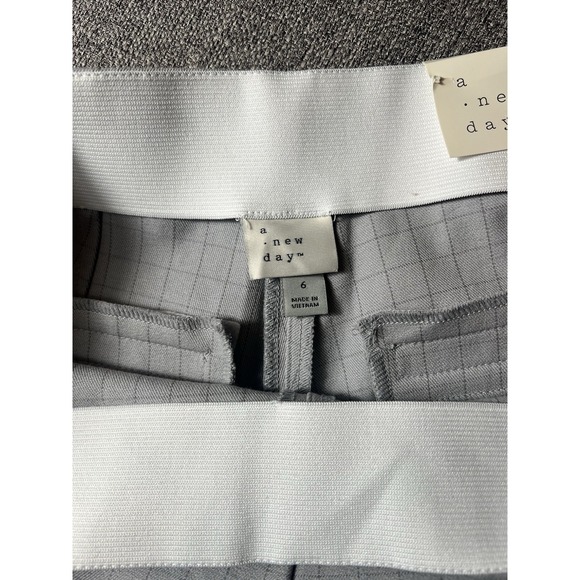 A New Day‎ Gray White Stripe High Rise Skinny Ankle Dress Pants Womens Sz 6/R - Picture 9 of 9